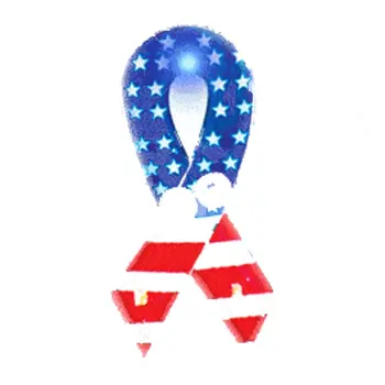 USA Ribbon Flashing Body Light Lapel Pins
