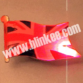 United Kingdom Flag Flashing Body Light Lapel Pins