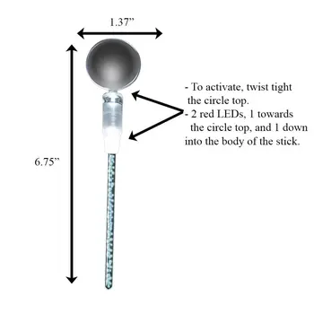 White Cocktail Party Light Up Swizzle Stick Drink Stirrer