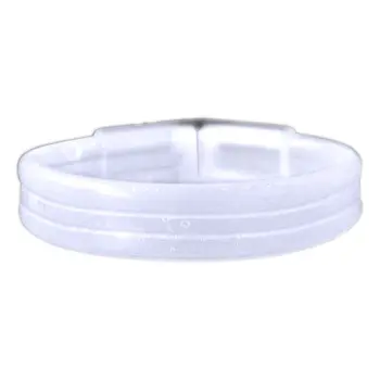 Wide Glow Stick 8 Inch Bracelet White Pack of 25