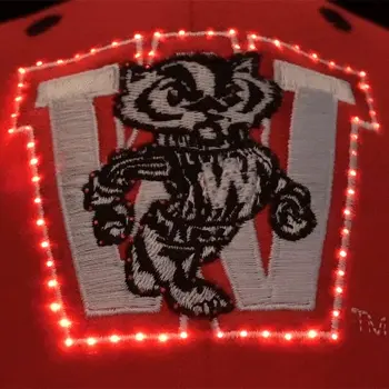 Wisconsin Badgers Flashing Fiber Optic Cap