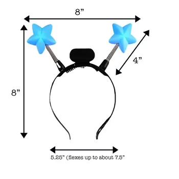Light Up Blue Star Head Boppers