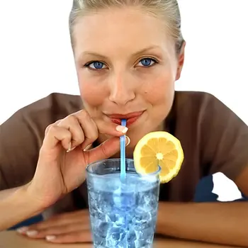 Blue Glow Drinking Straws Pack of 25