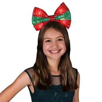 LED Christmas Bow Light Up Headband
