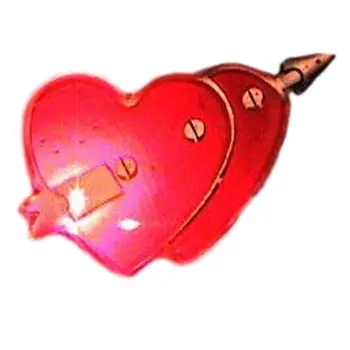 Double Heart Flashing Body Light Lapel Pins