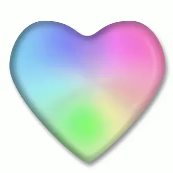 Frosted Heart Flashing Body Light Lapel Pins