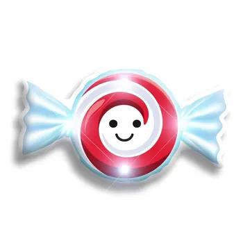 Happy Peppermint Candy Flashing Body Light Lapel Pins