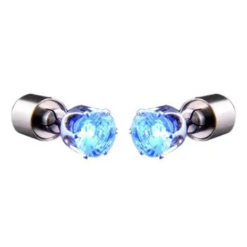 LED Faux Diamond Pierced Earrings Blue