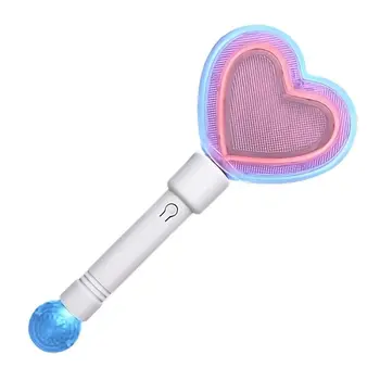 LED Rave PLUR Heart Wand with Crystal Ball