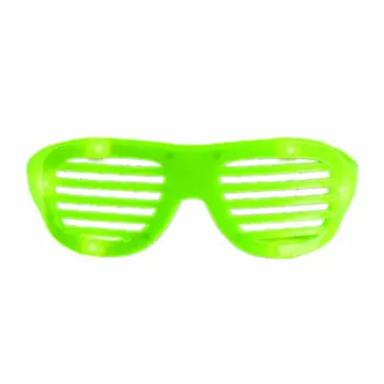 LED Hip Hop Shutter Shades Sunglasses Green