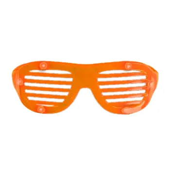 LED Hip Hop Shutter Shades Sunglasses Orange
