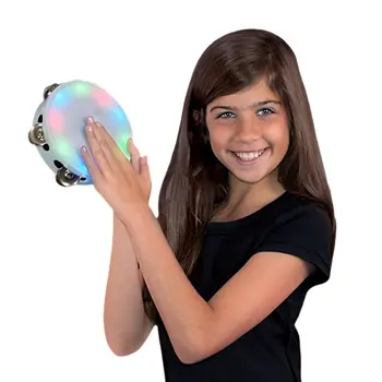 LED Multi Colored Round Tambourine