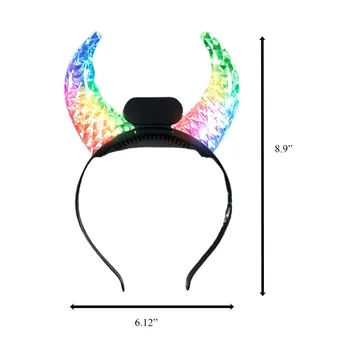 Light Up Devil Horns Multicolor