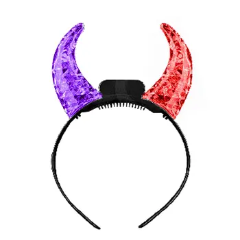 Light Up Devil Horns Multicolor