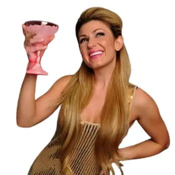 LED Margarita Drinking Glass Long Spiral Stem