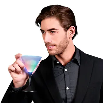 Martini Drinking Glass with Black Stem