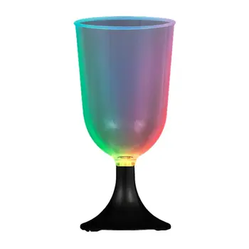 Mini LED Wine Glass with Black Base