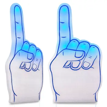 Number One Foam Light Up Finger Blue