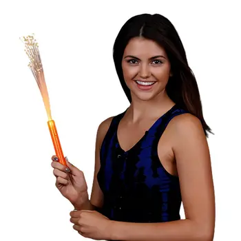Orange Fiber Optic Wand with Orange LEDs