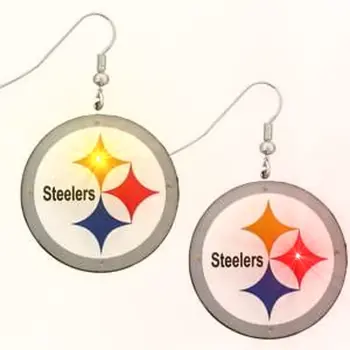 Pittsburgh Steelers Pierced Flashing Earrings