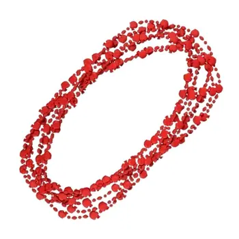 Football Helmet Bead Necklaces Non Metallic Red Pack of 12
