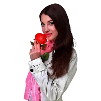 Romantic Radiant Red Rose with LEDs