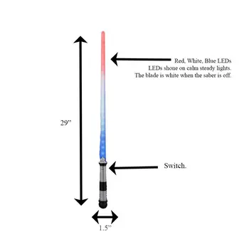 Red White Blue Light Saber