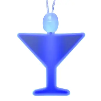 Flashing Acrylic Martini Necklace