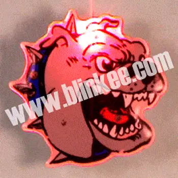 Bulldog Flashing Body Light Lapel Pins