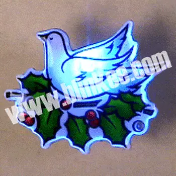 Christmas Dove Flashing Body Light Lapel Pins