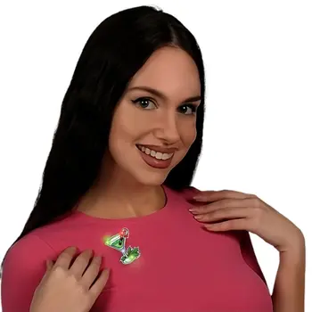 Christmas Martini Flashing Body Light Lapel Pins Good Christmas Presents