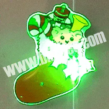 Christmas Stocking Flashing Body Light Lapel Pins