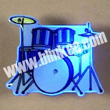 Drum Set Flashing Body Light Lapel Pins