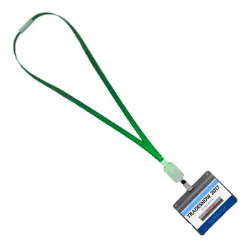 Lightup Lanyard with Badge Clip Green LED