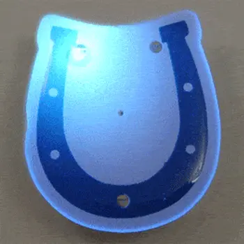 Horseshoe Flashing Body Light Lapel Pins