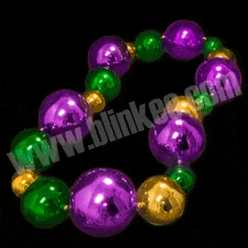 Huge Bling Purple Jade Gold Mardi Gras Beads