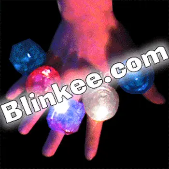 Huge Gem Ring Red White And Blue Assorted Shapes