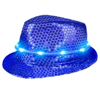 LED Fancy Fedora Blue