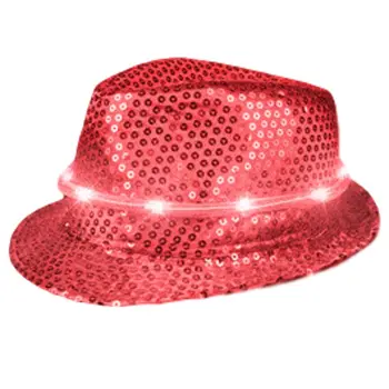 LED Fancy Fedora Red