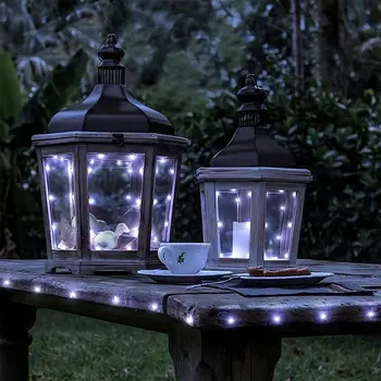 LED Wire String Lights White 118 Inch