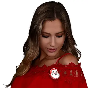 Santa Claus Christmas Flashing Blinky Body Light Lapel Pin