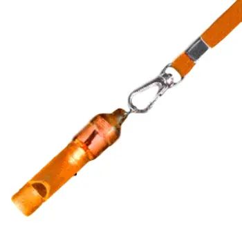 Orange Flashing Whistle with Orange Lanyard