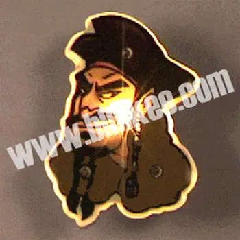 Pirate Flashing Body Light Lapel Pins