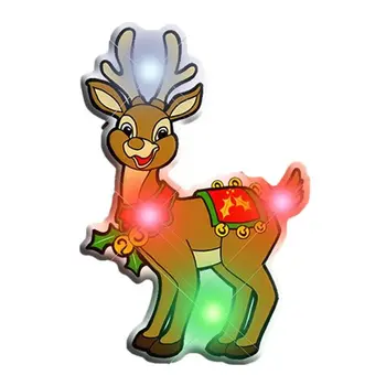 Assorted Christmas 1 Flashing Blinky Body Light Lapel Pins Pack of 25