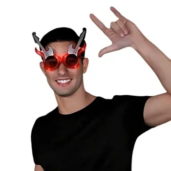 Guitar LED Sunglasses Red