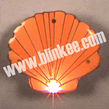 Sea Shell Flashing Body Light Lapel Pins