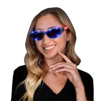USA Stars and Stripes LED Fourth of July Sunglasses