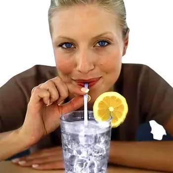 White Glow Drinking Straws Pack of 25