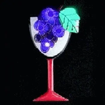 Wine with Grapes Flashing Body Light Lapel Pins