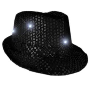 LED Fancy Fedora Black